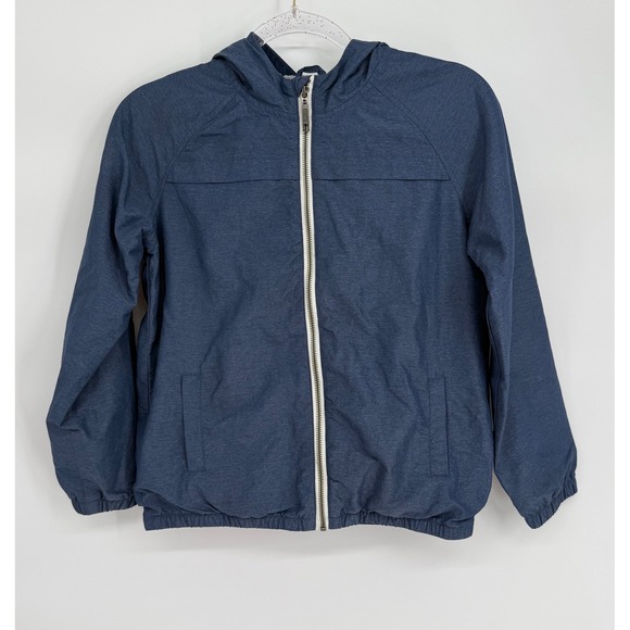 Gymboree Other - Gymboree Go Outside Boys Blue Heathered Hooded Windbreaker Jacket‎ Sz L 10-12